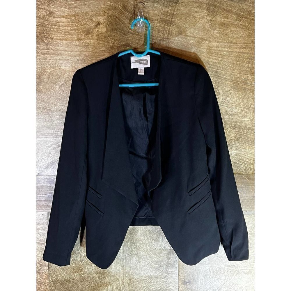 Forever 21‎ Draped Cropped Blazer Black XS